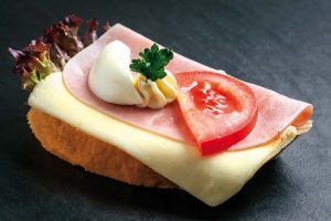 Schinken und Käse