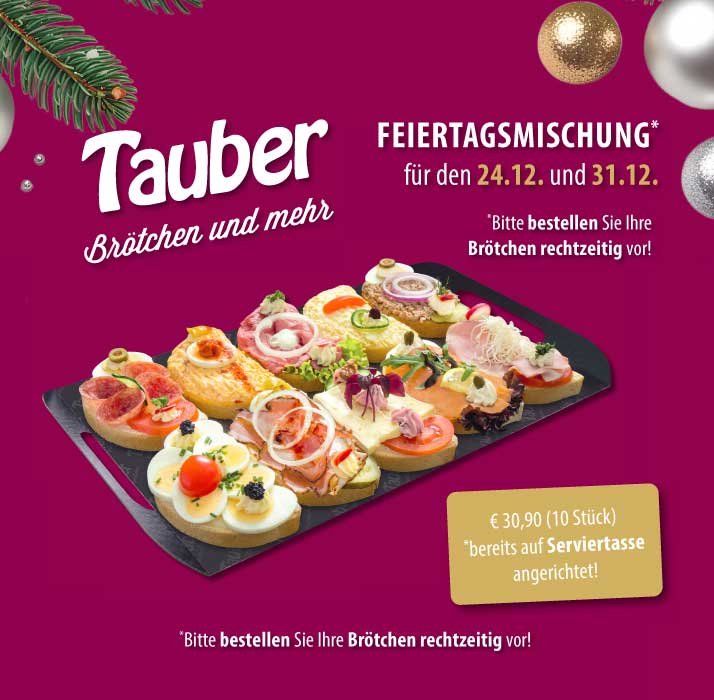Bestelle jetzt deine Brötchen für Weihnachten und Silvester vor!